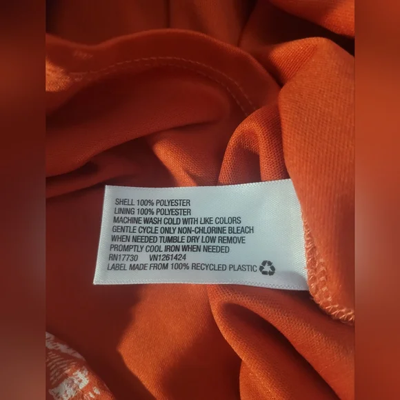 5/$20**Xhilartion Size XS Orange And White Mini Dress - Picture 5 of 5